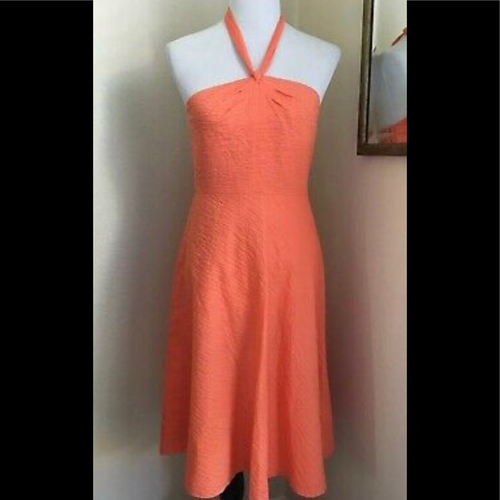 Like New!! J.Crew coral embossed Aubrey dress